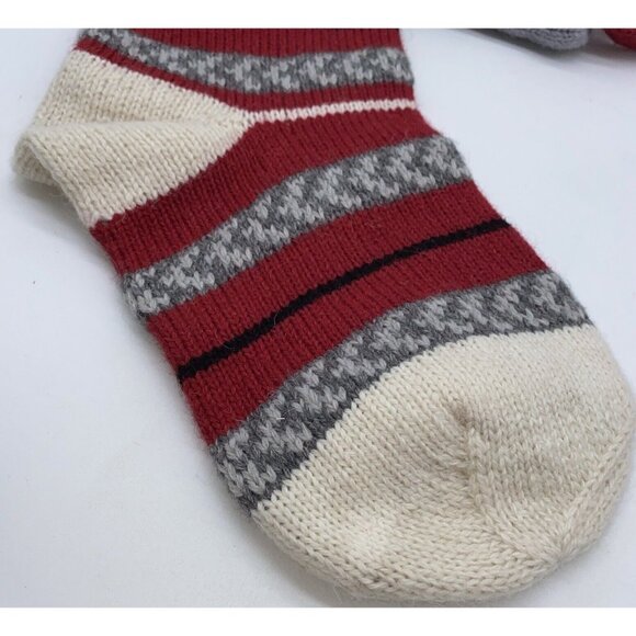 Pottery Barn Kids Train Natural Fair Isle Wool Stocking Monogramming Error 27 in - Picture 6 of 15